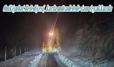 Onikişubat Belediyesi, karla mücadelede tam teyakkuzda.