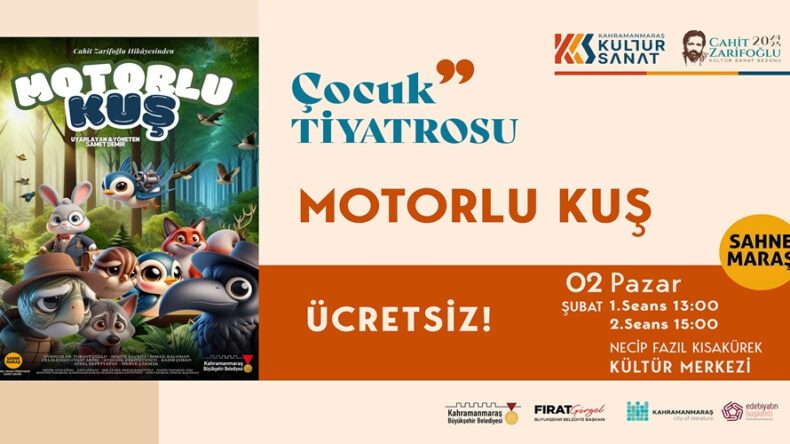 Sahne Maraş, Yarıyıl Tatilinin Son Gününde Minikler İçin Sahne Alacak.