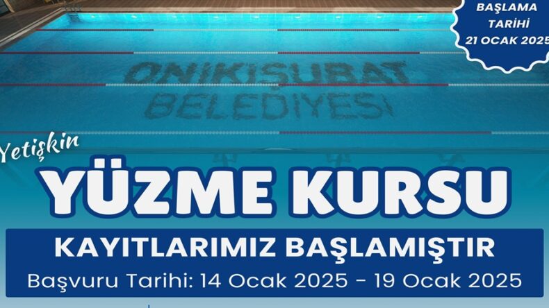 Onikişubat Belediyesi bu kez yetişkinler için yüzme kursu başlattı.