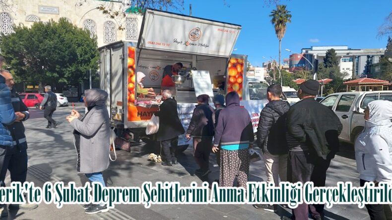 Serik’te 6 Şubat Deprem Şehitlerini Anma Etkinliği Gerçekleştirildi.