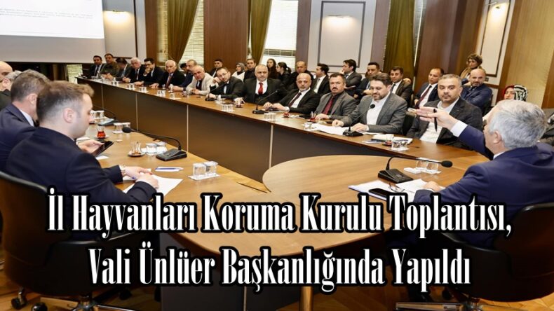 İl Hayvanları Koruma Kurulu Toplantısı, Vali Ünlüer Başkanlığında Yapıldı.