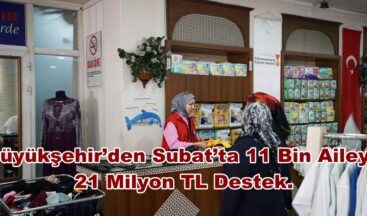 Büyükşehir’den Şubat’ta 11 Bin Aileye 21 Milyon TL Destek.