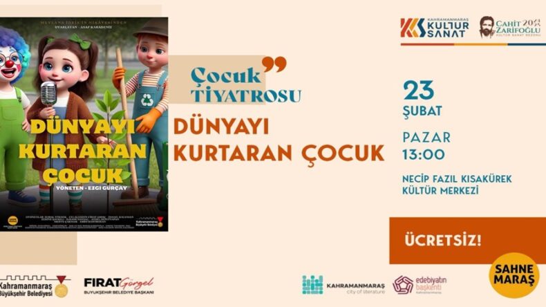 Sahne Maraş, Pazar Günü Çocuklara Eğlence Dolu Anlar Yaşatacak.