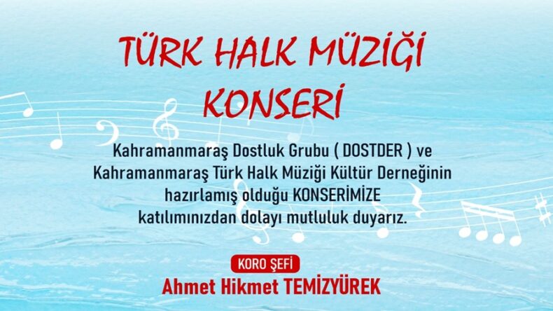 Büyükşehir’den Türk Halk Müziği Gecesine Davet.