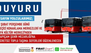 Asrın Felaketinin Yıl Dönümünde Kapıçam’a Ücretsiz Seferler Düzenlenecek.