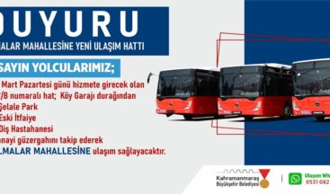 Elmalar Mahallesi’ne Yeni Toplu Taşıma Hattı Hizmete Başlıyor!.