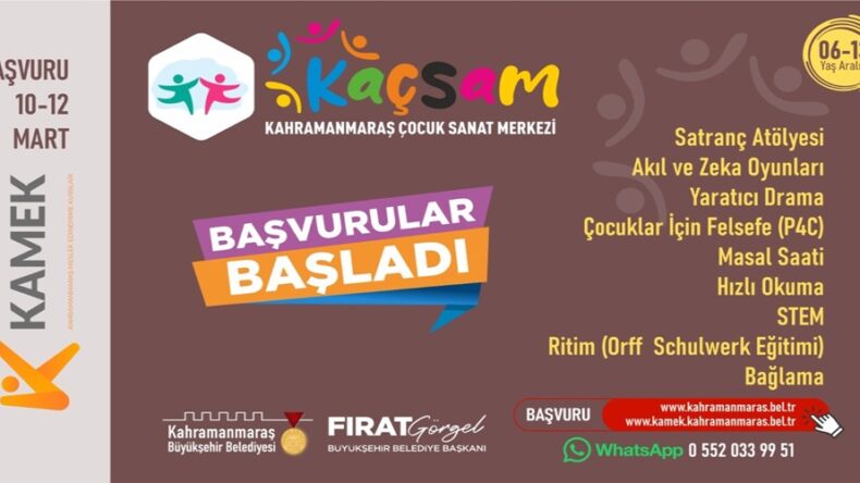 Büyükşehir’in Çocuk Sanat Merkezi Yeni Katılımcılarını Bekliyor.