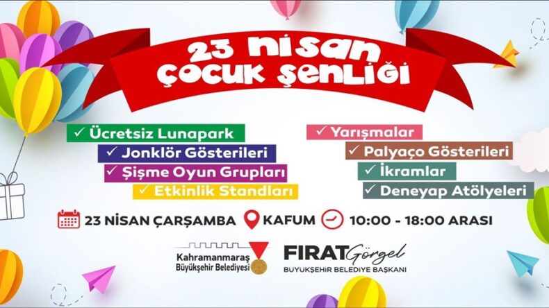 Haydi Çocuklar, Büyükşehir’in 23 Nisan Şenliği Sizi Bekliyor!