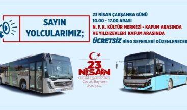 Büyükşehir’den 23 Nisan’da KAFUM’daki Çocuk Şenliğine Ücretsiz Ring Seferi.