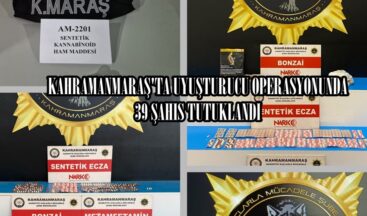 UYUŞTURUCU OPERASYONUNDA 39 ŞAHIS TUTUKLANDI.