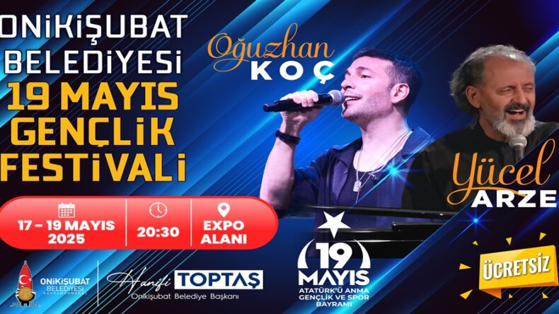 Onikişubat Gençlik Festivali, Oğuzhan Koç konseriyle başlıyor!