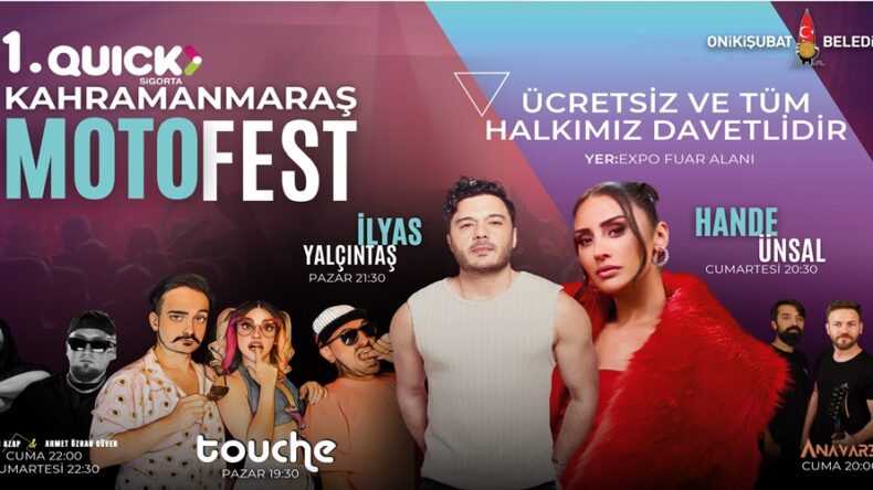 Onikişubat Belediyesi’nin katkılarıyla Kahramanmaraş Motofest başlıyor.