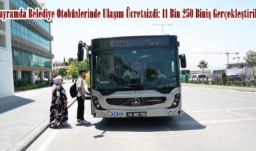 Bayramda Belediye Otobüslerinde Ulaşım Ücretsizdi: 11 Bin 250 Biniş Gerçekleştirildi