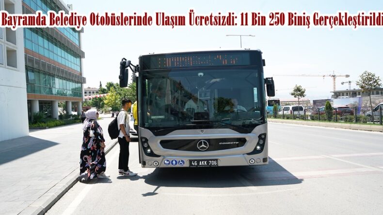 Bayramda Belediye Otobüslerinde Ulaşım Ücretsizdi: 11 Bin 250 Biniş Gerçekleştirildi