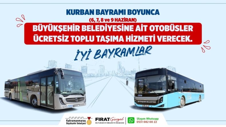 Bayram Süresince Büyükşehir Belediye Otobüsleri Ücretsiz!