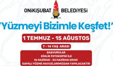 Yüzmeyi Onikişubat’la keşfedecek çocuklara müjde! Kurs başvurular başladı.