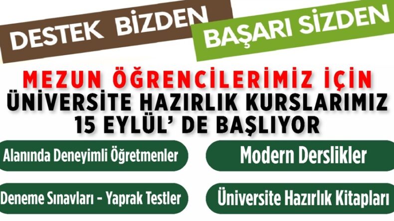 Onikişubat Belediyesi’nin ücretsiz Üniversite Hazırlık Kursu’nda yeni dönem başlıyor.