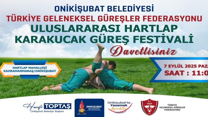 Onikişubat Belediyesi’nden Uluslararası Hartlap Karakucak Güreş Festivali.