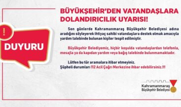Büyükşehir’den Vatandaşlara Dolandırıcılık Uyarısı!.