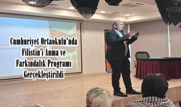 Cumhuriyet Ortaokulu’nda Filistin’i Anma ve Farkındalık Programı Gerçekleştirildi.