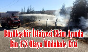 Büyükşehir İtfaiyesi Ekim Ayında Bin 478 Olaya Müdahale Etti.
