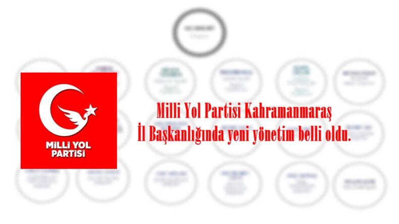 Milli Yol Partisi Kahramanmaraş İl Başkanlığında yeni yönetim belli oldu.