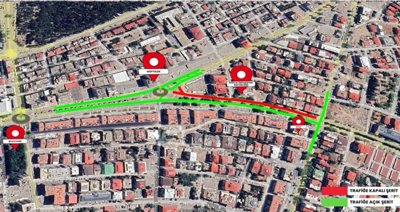 Cumhuriyet Bulvarı Kısmi Olarak Araç Trafiğine Kapatılacak!.