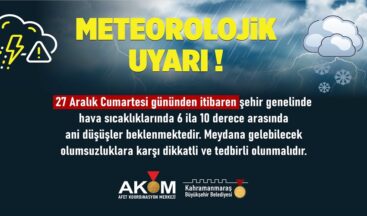 Soğuk Hava Uyarısı; Don ve Buzlanmaya Karşı Dikkat!.