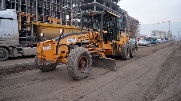 Azerbaycan Bulvarı’nda Altyapının Ardından Asfalt Hazırlığı.
