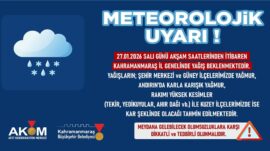 AKOM’dan Yağmur ve Kar Uyarısı.