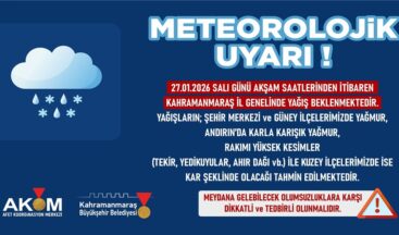AKOM’dan Yağmur ve Kar Uyarısı.