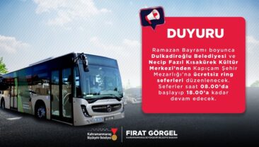 Büyükşehir’den Bayramda Şehir Merkezinden Kapıçam Mezarlığı’na Ücretsiz Toplu Taşıma.