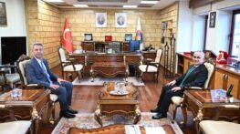 Prof. Dr. Sait Mesut Doğan’dan KSÜ Rektörü Prof. Dr. İbrahim Taner Okumuş’a Hayırlı Olsun Ziyareti.