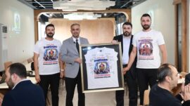 Başkan Toptaş, Efeler Ligi’ne yükselen Onikişubat Belediye Spor ile şampiyonluk yemeğinde buluştu.