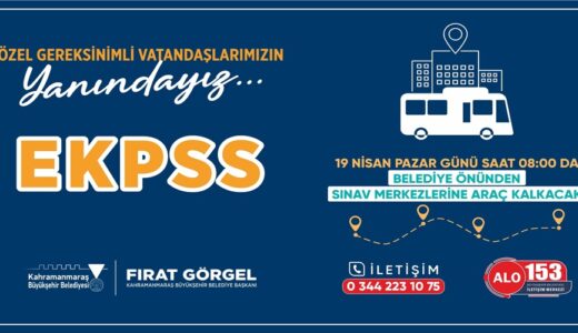 EKPSS’ye Girecek Vatandaşlara Büyükşehir’den Ulaşım Desteği.