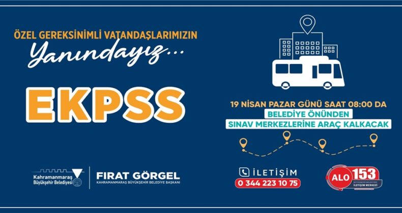 EKPSS’ye Girecek Vatandaşlara Büyükşehir’den Ulaşım Desteği.