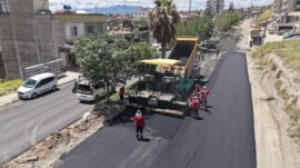 Büyükşehir, Doğukent Yolunda Asfalt Mesaisini Sürdürüyor.