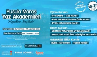 Pusula Maraş Yaz Akademileri’ne Kayıtlar Başladı.