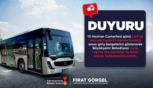 Büyükşehir’den LGS Günü Öğrenci ve Velilere Tam Destek.