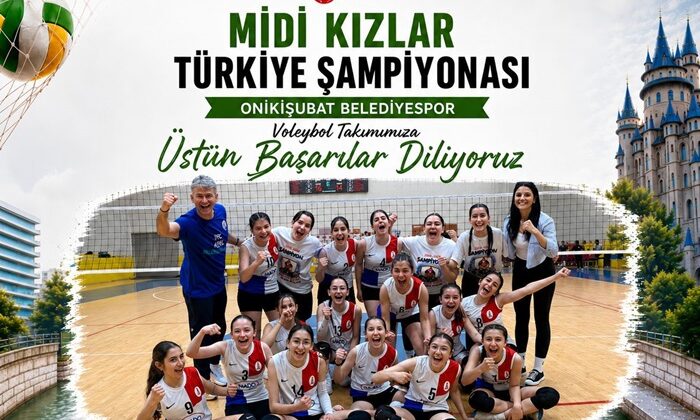 Onikişubat Belediyespor Midi Kız Voleybol Takımı Türkiye Şampiyonası Yolunda.