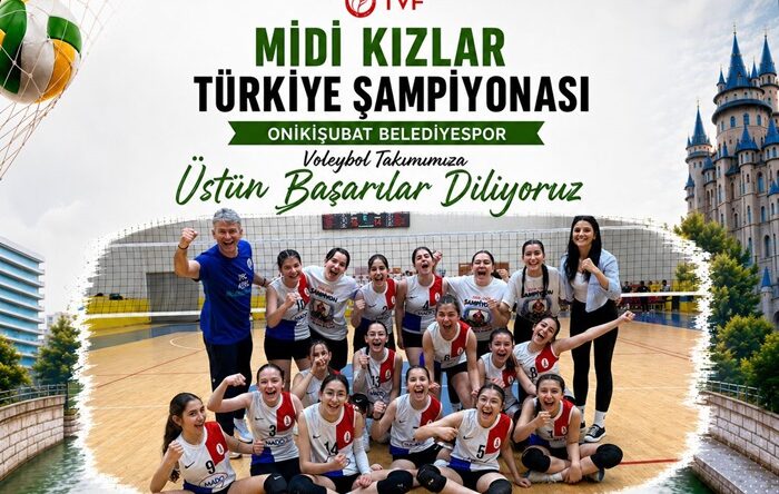 Onikişubat Belediyespor Midi Kız Voleybol Takımı Türkiye Şampiyonası Yolunda.