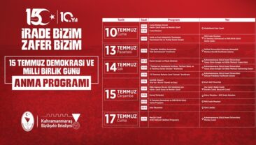 15 Temmuz Demokrasi ve Milli Birlik Günü Anma Programları Başlıyor.