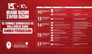 15 Temmuz Demokrasi ve Milli Birlik Günü Anma Programları Başlıyor.