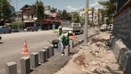 Girne Caddesi’nde Dönüşüm Sürüyor; Asfaltın Ardından Yürüyüş Yolları Yapılıyor.