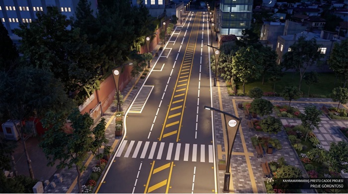 Büyükşehir, Gazneliler Caddesi’nde Son Kat Asfalt Serimini Sürdürüyor.